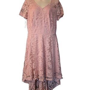 Elegant Pink Lace Dress